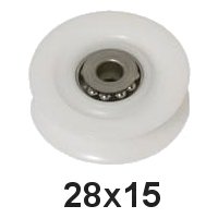 Seilscheibe Delrin® weiß 28 x 15