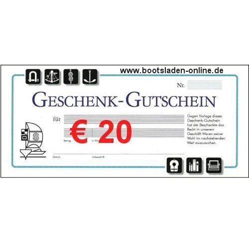 Geschenkgutschein € 20