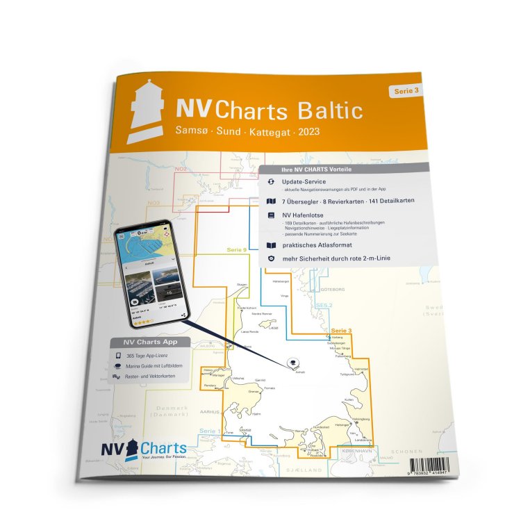 Sportschifffahrtskarten See Serie 3 Atlas (gebunden 30x42cm)