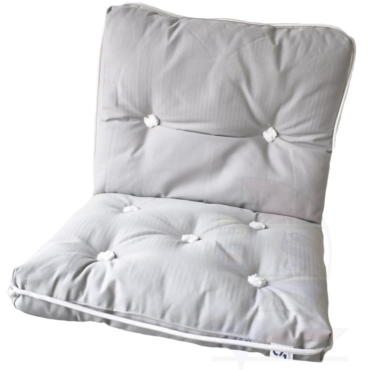 Sitzkissen Kapokkissen doppelt hellgrau