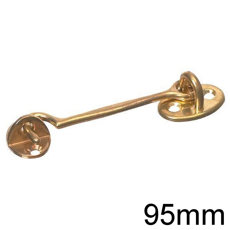 Sturmhaken Türhaken Messing 95
