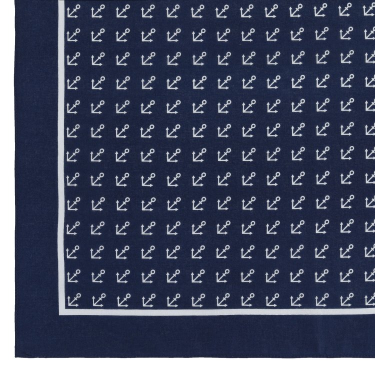 Vierecktuch Anker 54 x 54 blau