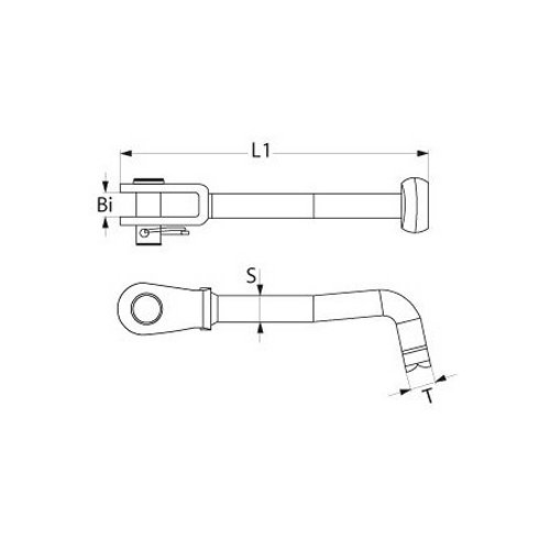 T-Terminal  mit Gabel 4mm