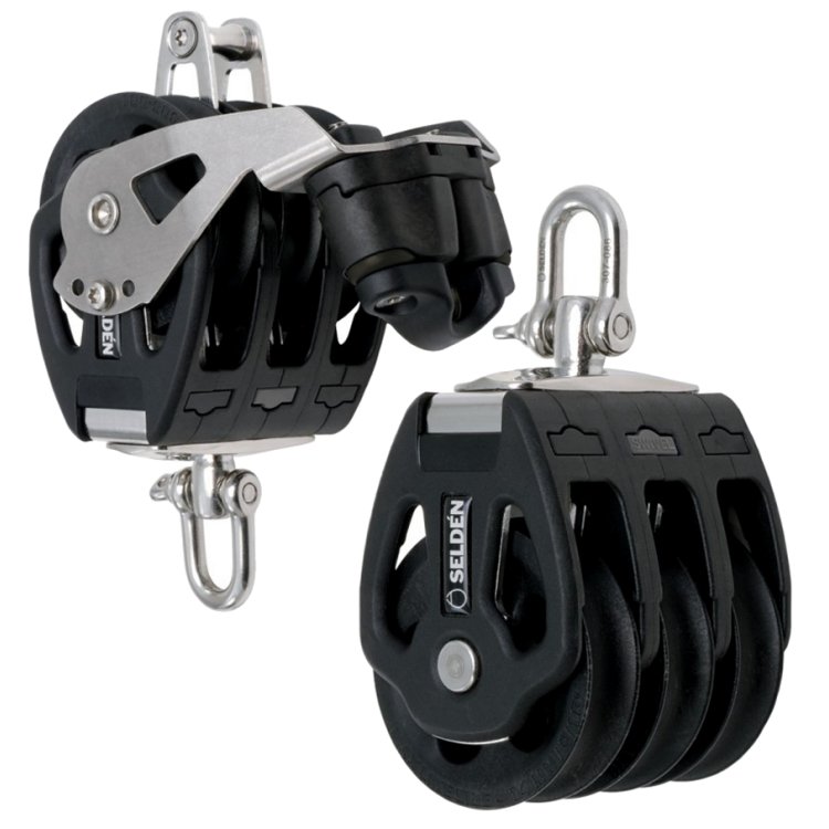 Selden Jütblock-Talje 1:6 mit Klemme 12mm