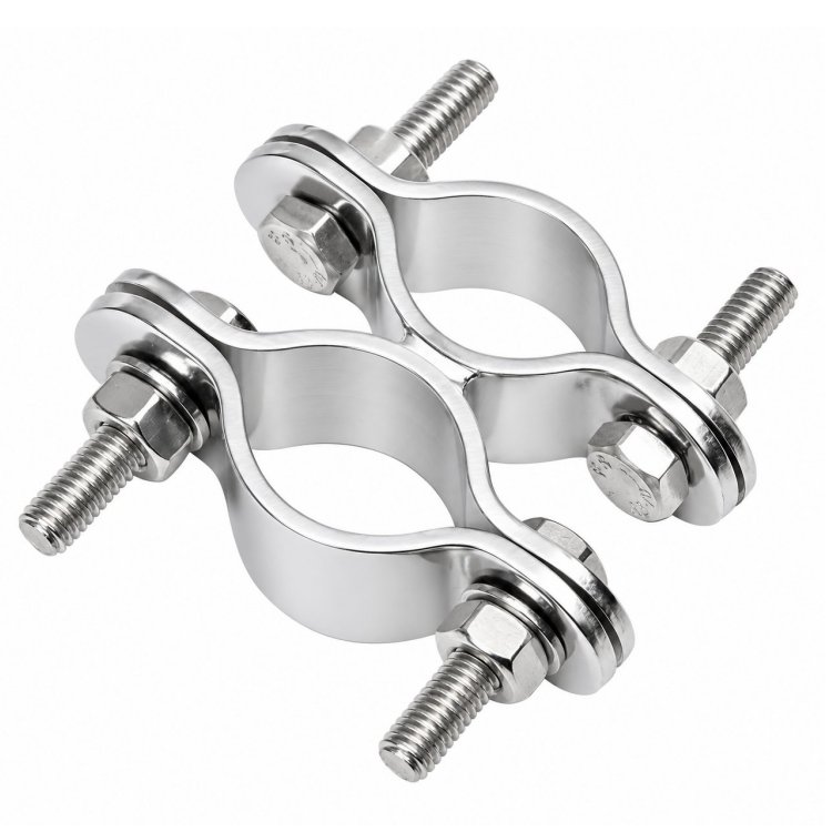 Prasolux Doppelrohrschelle Edelstahl 20/30 Parallel