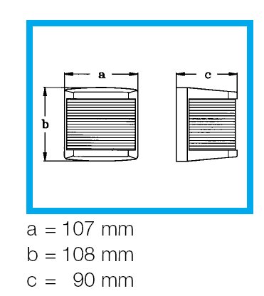 Hella Marine Mod. 2984 Hecklaterne 12V / 10W weißes Gehäuse
