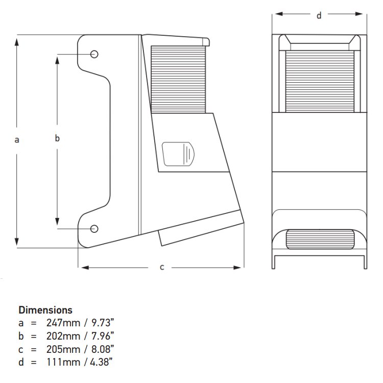 Hella Marine 8504 Topplaterne / Decksstrahler 12V / 25W / 55W